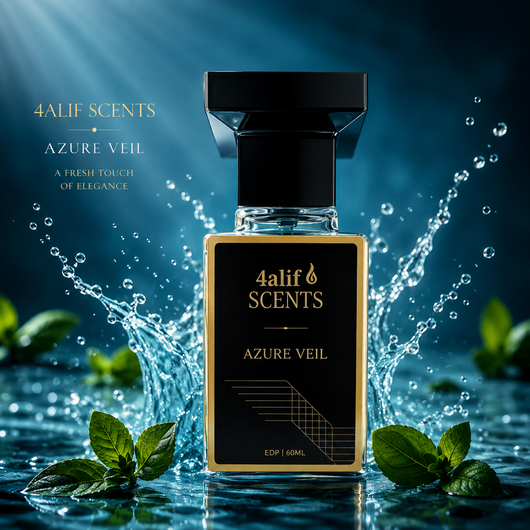 Azure Veil Unisex Perfume 50ML Long Lasting Black Gold Bottle