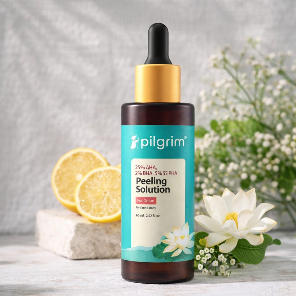 Pilgrim 25% AHA, 2% BHA & 5% PHA Peeling Solution for Face & Body 30ml