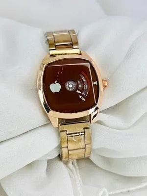 Women's Square Dial Watch with Rose Gold Bracelet